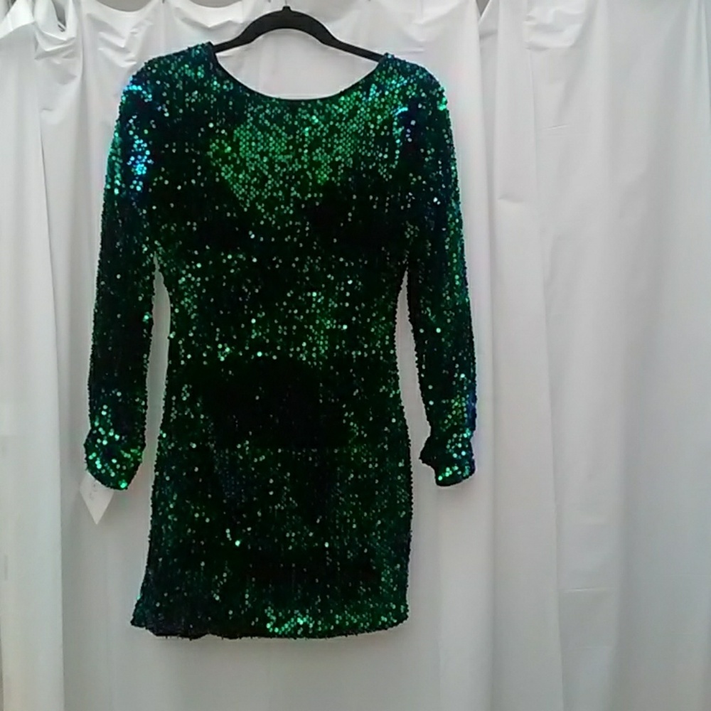 Blue Squein Mini Dress